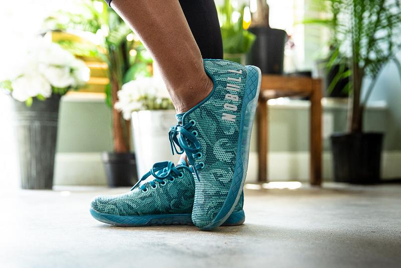 Women's Nobull Leaf Trainers Turquoise | SG V2848R